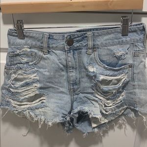 Hi-rise festival jean shorts